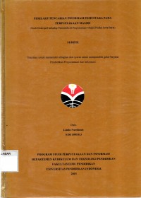 Perilaku Pencarian Informasi Pemustaka Pada Perpustakaan Masjid  (Studi Deskriptif terhadap Pemustaka Pada Perpustakaan Masjid)